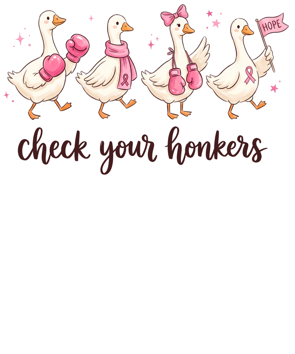 Check Your Honkers T-Shirt – Funny Breast Cancer Awareness DTF Print