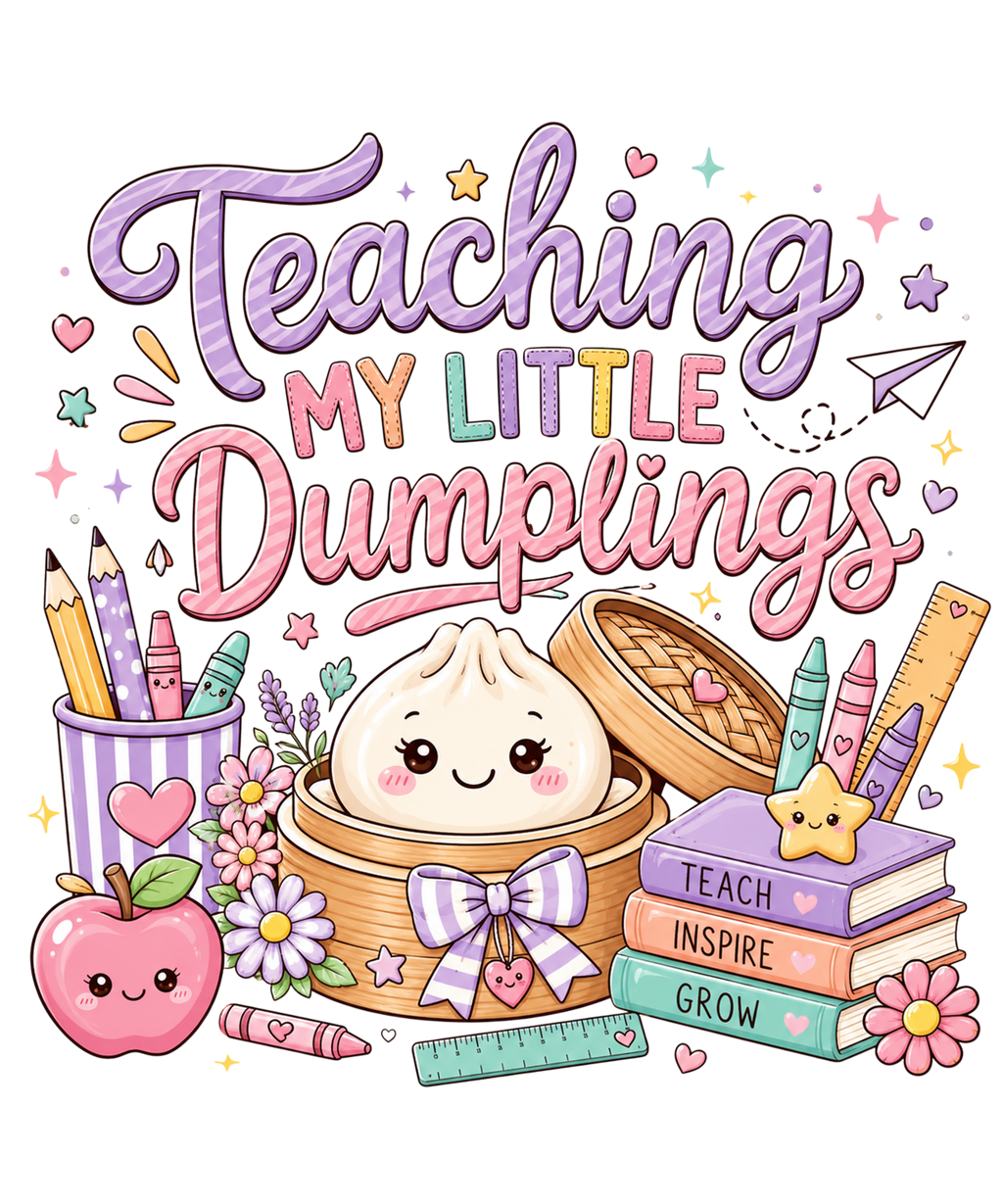 Teaching My Little Dumplings T-Shirt – Cute Teacher Gift DTF Print
