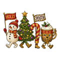 Holly Jolly Snowman and Hot Chocolate Christmas T-Shirt – DTF Print