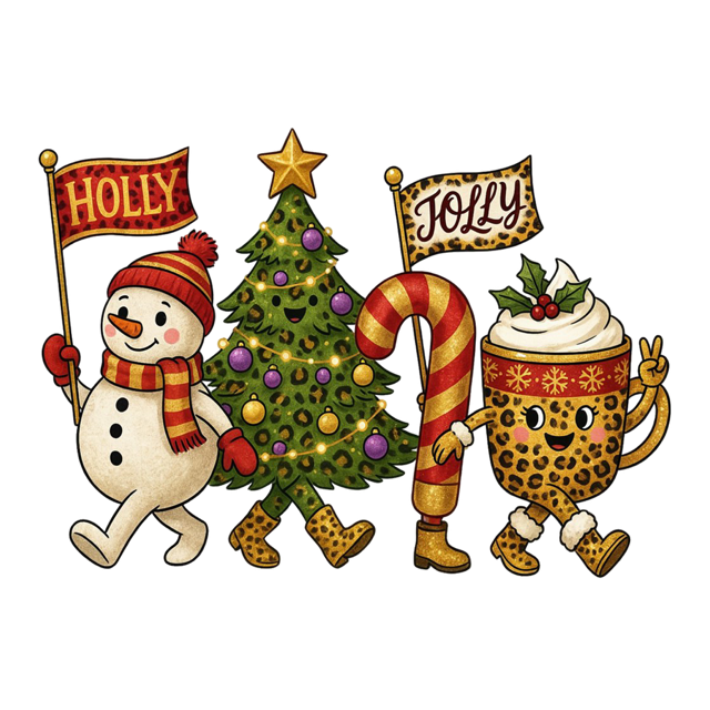 Holly Jolly Snowman and Hot Chocolate Christmas T-Shirt – DTF Print