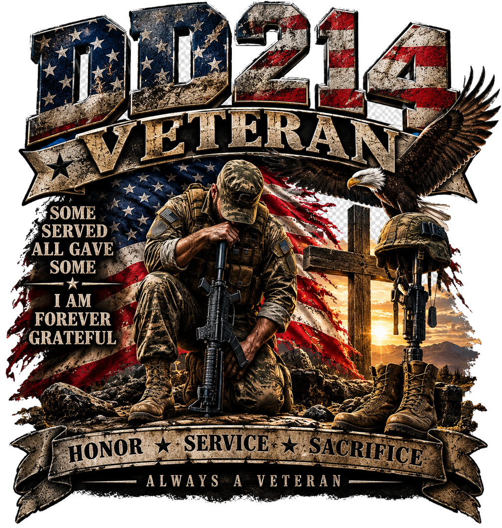 DD214 Veteran T-Shirt – Proud Veteran Graphic | DTF Print