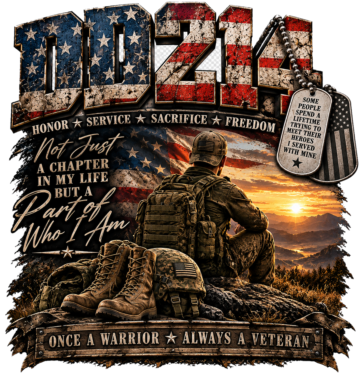 DD214 Veteran T-Shirt – Military Pride Graphic | DTF Print