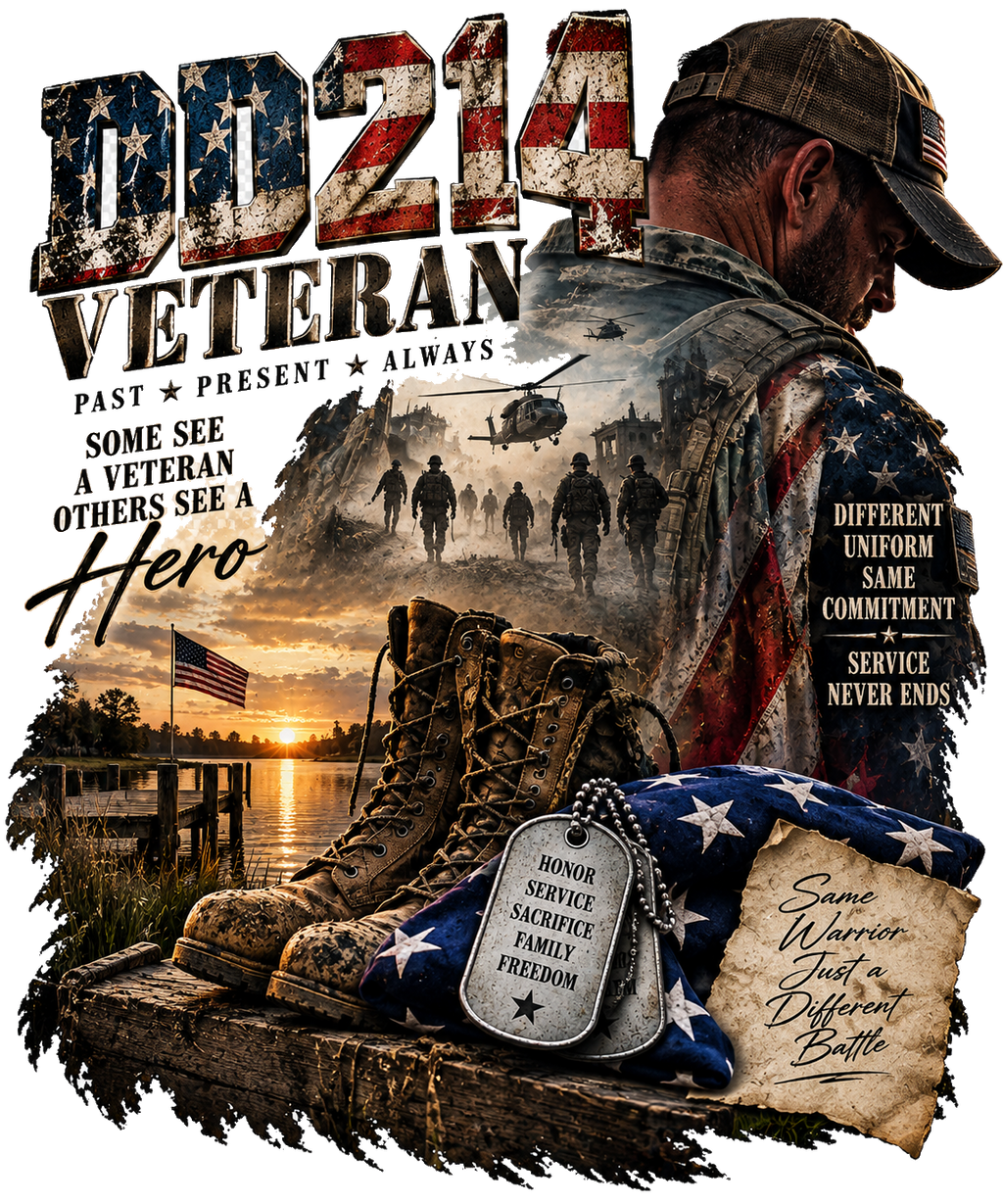 DD214 Veteran T-Shirt – Service Pride Graphic | DTF Print