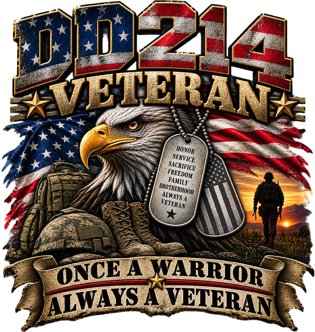 DD214 Veteran T-Shirt – Military Legacy Graphic | DTF Print