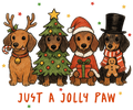 Dachshund Christmas T-Shirt – Cute Weenie Dog Holiday DTF Print