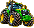 Green Tractor Toddler T-Shirt – Farm Vehicle Lover Design | DTF Print