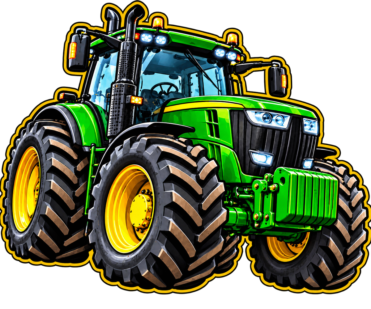 Green Tractor Toddler T-Shirt – Farm Vehicle Lover Design | DTF Print