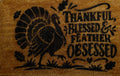 Thanksgiving Turkey Welcome Coir Door Mat