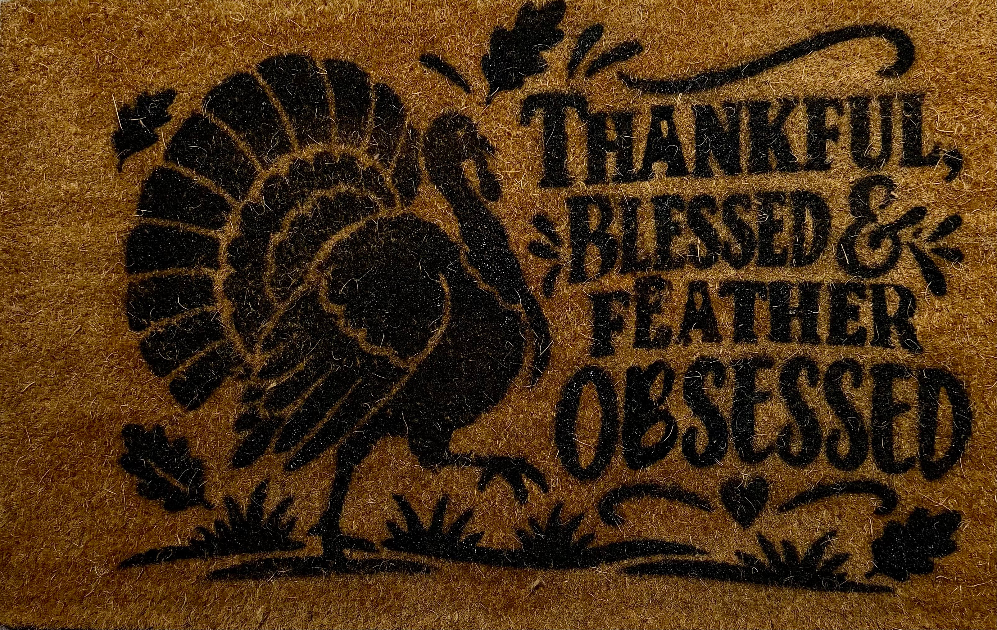 Thanksgiving Turkey Welcome Coir Door Mat