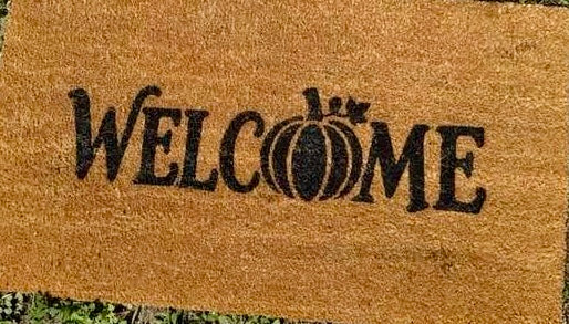 Pumpkin Welcome Coir Door Mat