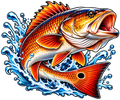 Leaping Redfish T-Shirt – Coastal Fishing Lover Design | DTF Print