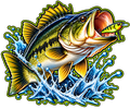 Bass with Lure T-Shirt – Leaping Fish & Fishing Lover Design | DTF Print