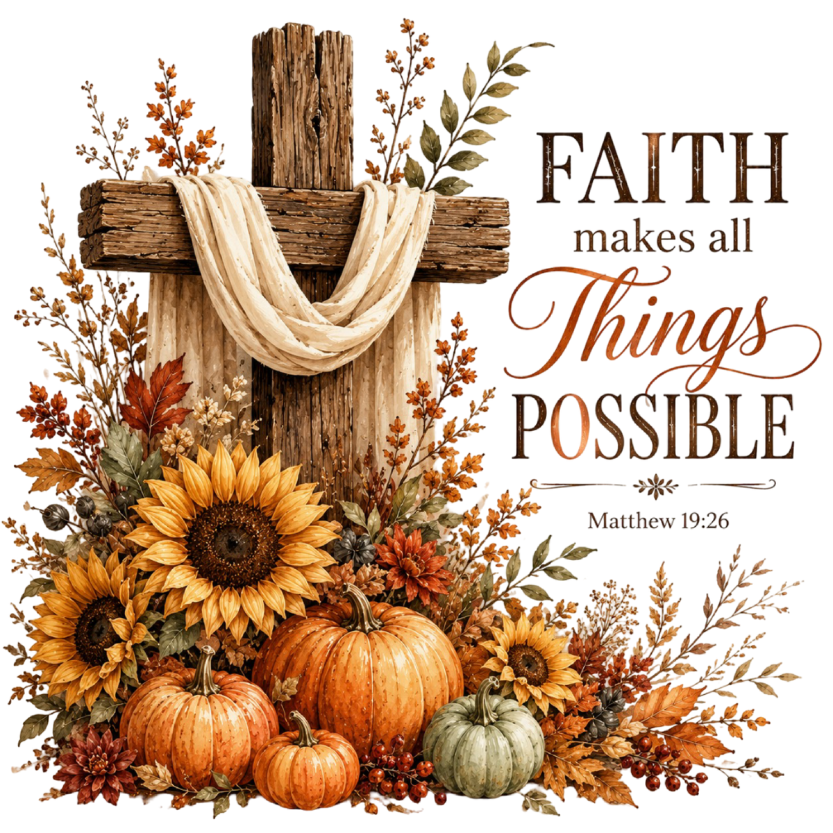 Faith Makes All Things Possible T-Shirt – Christian Faith DTF Print