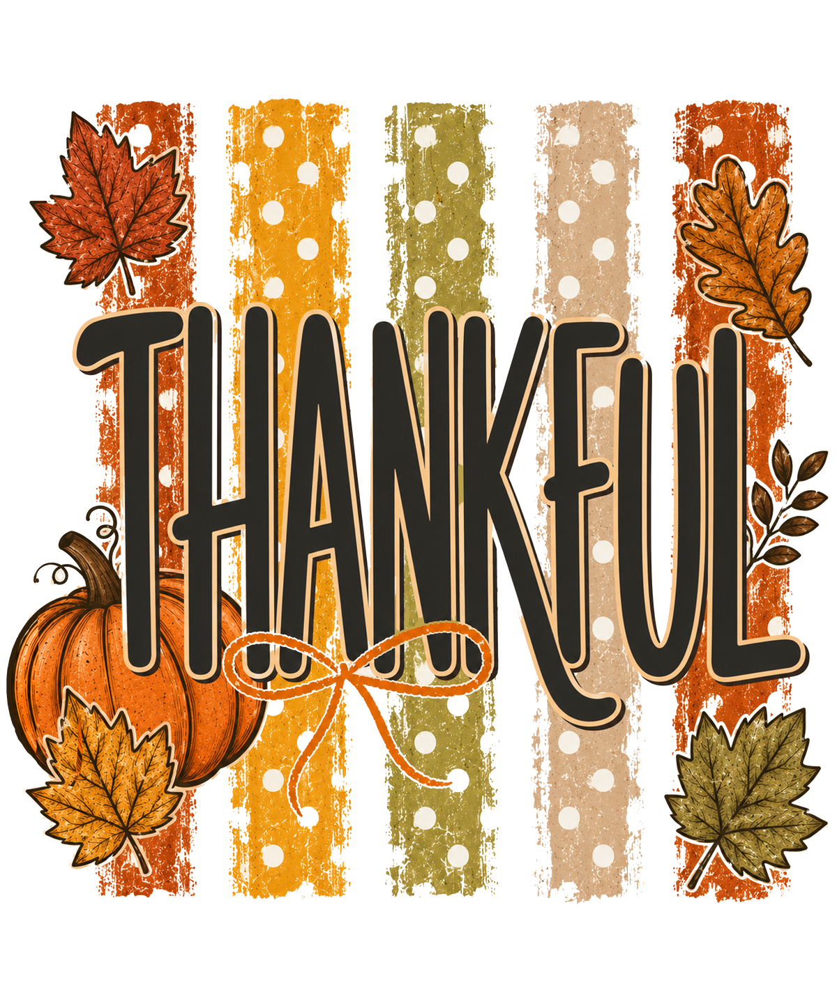 Thankful Pumpkin T-Shirt – Thanksgiving Fall Gratitude DTF Print