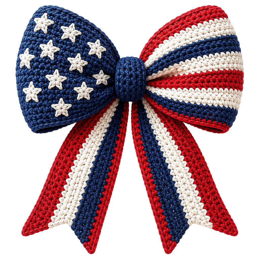 Red White and Blue Bow T-Shirt – Patriotic USA DTF Print