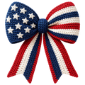 Red White and Blue Bow T-Shirt – Patriotic USA DTF Print