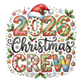 2026 Christmas Crew T-Shirt – Matching Holiday Group DTF Print