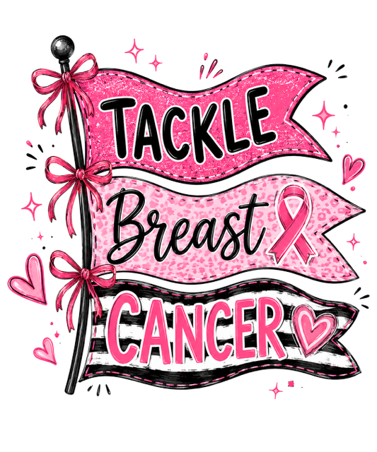 Breast Cancer Banner T-Shirt – Pink Ribbon Awareness DTF Print