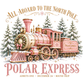 Polar Express Pink T-Shirt – Cute Christmas Holiday DTF Print