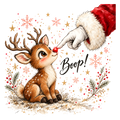 Baby Rudolph and Santa T-Shirt – Cute Christmas Holiday DTF Print