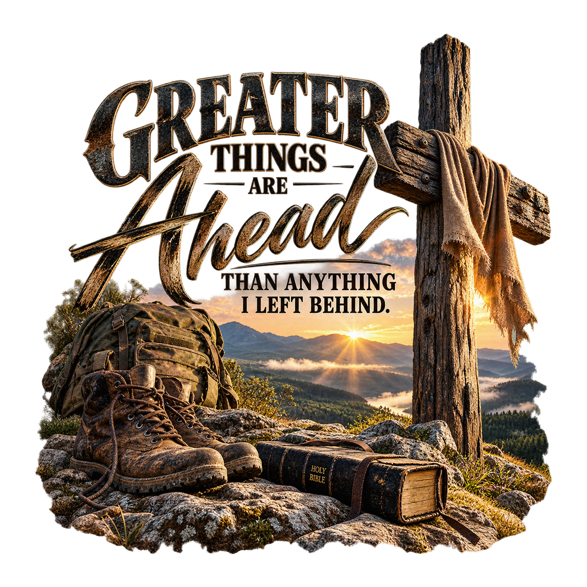 Greater Things Ahead T-Shirt – Christian Hope Tee for Men & Women | DTF Print