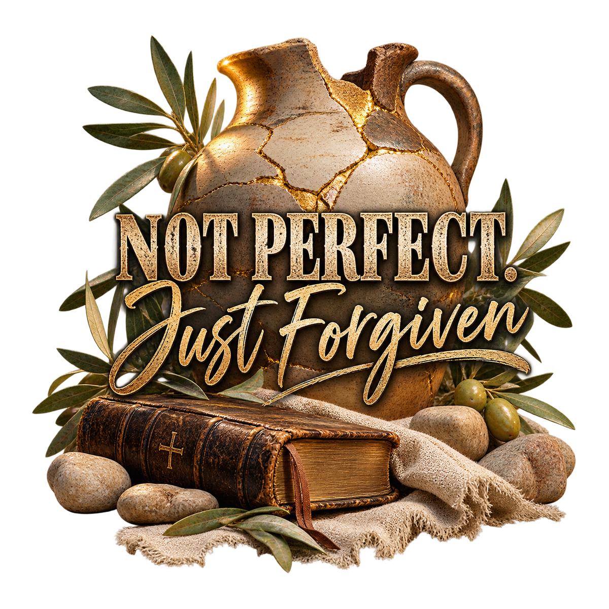 Not Perfect Just Forgiven T-Shirt – Christian Faith Tee for Men & Women | DTF Print
