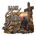 Same God Different Day T-Shirt – Christian Faith Tee for Men & Women | DTF Print
