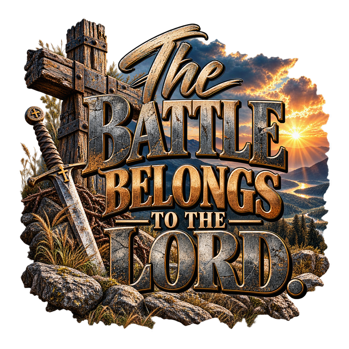 DTF shirt The Battle belongs to