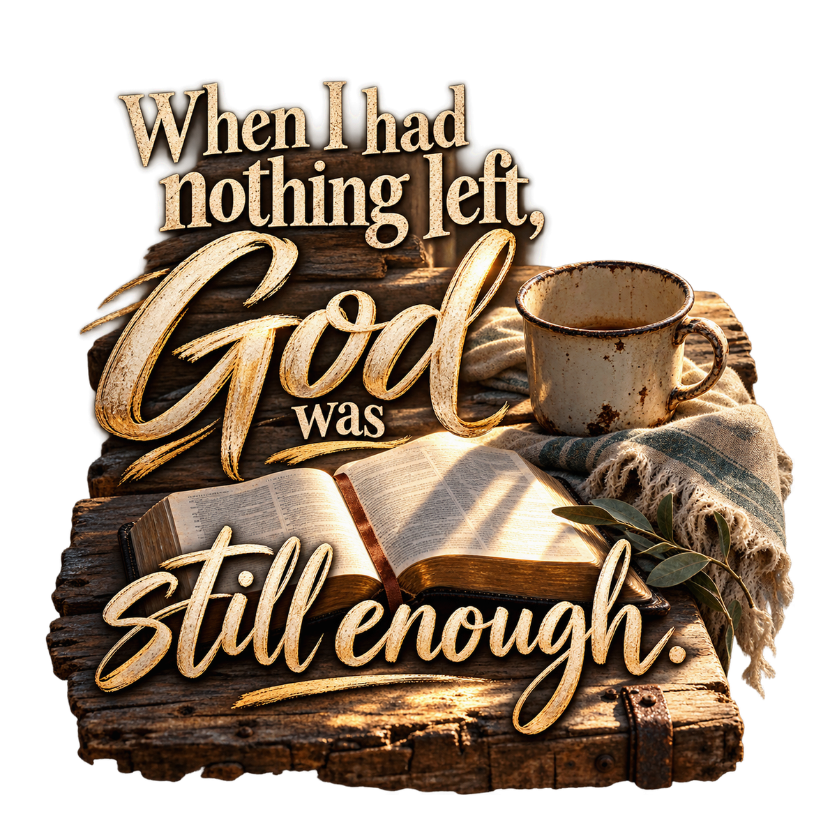 When I Had Nothing T-Shirt – Christian Faith Tee for Men & Women | DTF Print