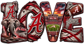Love Alabama T-Shirt – Distressed Elephant & Stadium Game Day Design | DTF Print