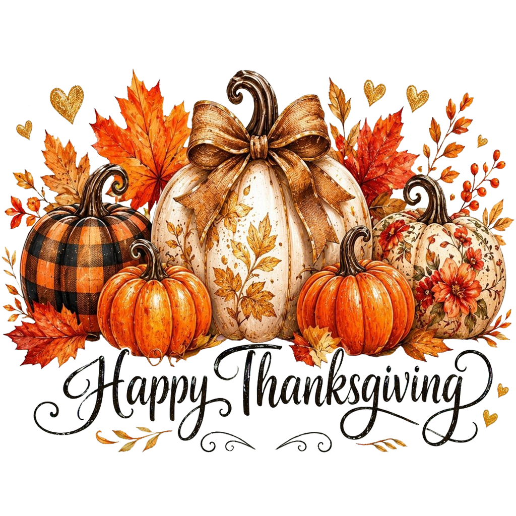 Happy Thanksgiving Pumpkins T-Shirt – Festive Holiday DTF Print