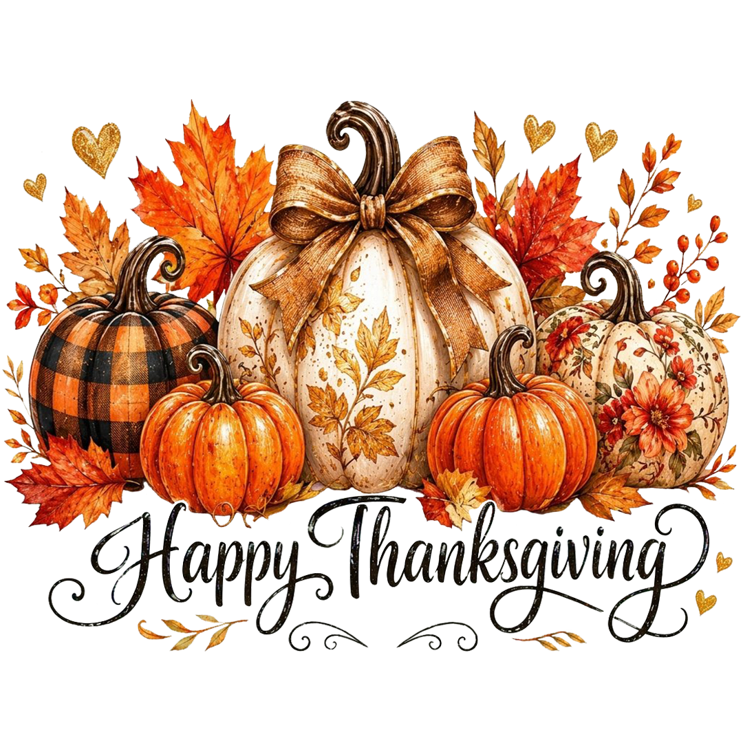Happy Thanksgiving Pumpkins T-Shirt – Festive Holiday DTF Print
