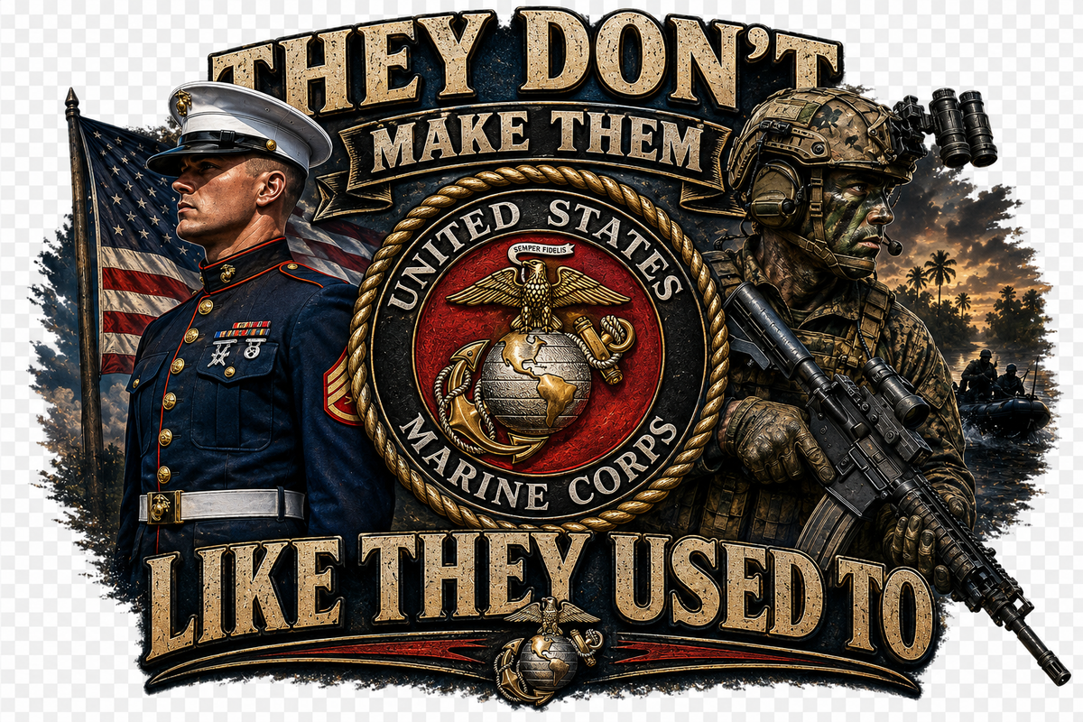 USMC They Don't Make Them Like They Used To T-Shirt – Marine Veteran DTF Print