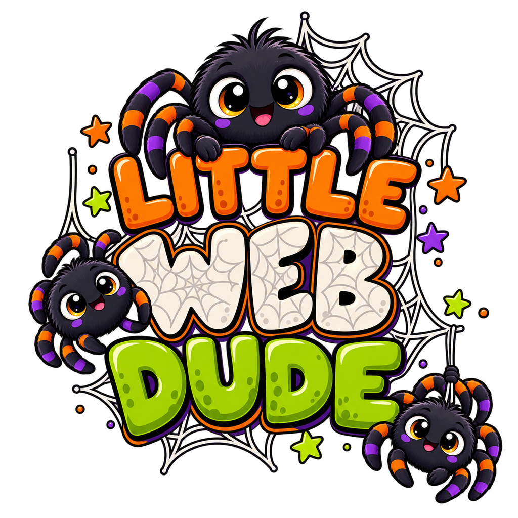 Little Web Dude Toddler T-Shirt – Cute Spider Halloween Design | DTF Print