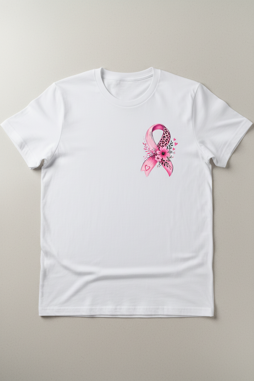 Breast Cancer Bow Flat Lay