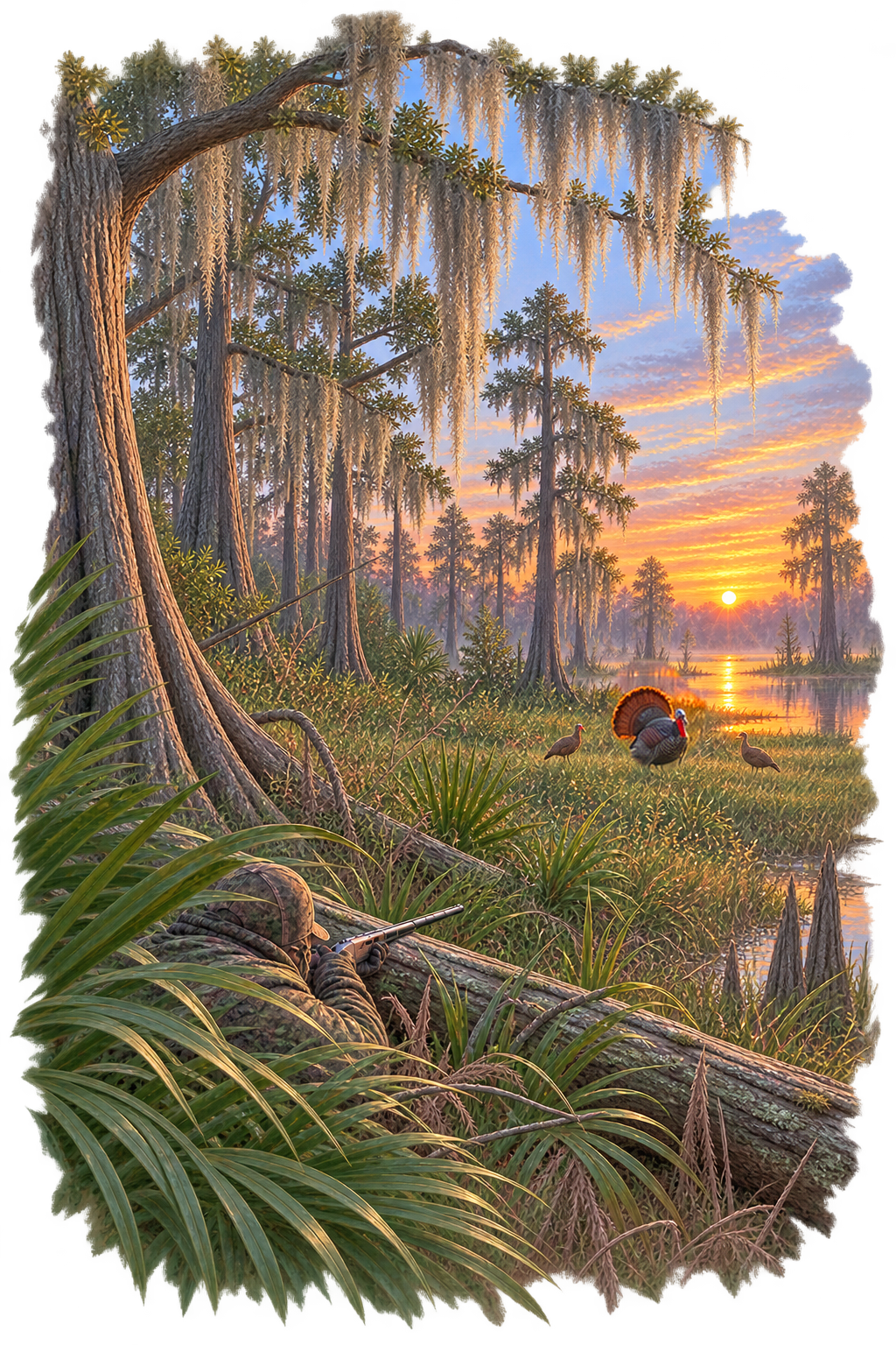 Turkey Hunting Swamp T-Shirt – DTF Print