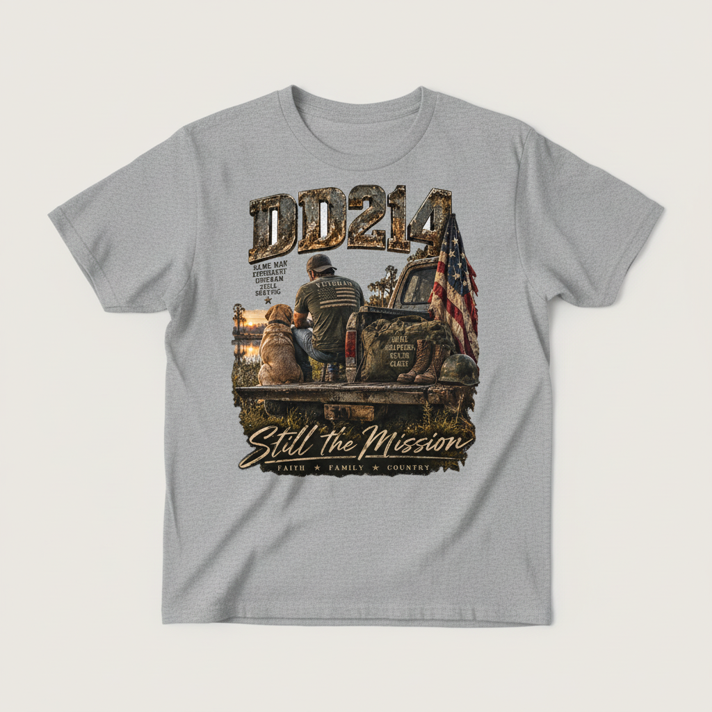 DD214 Military Service Tribute shirt mockup