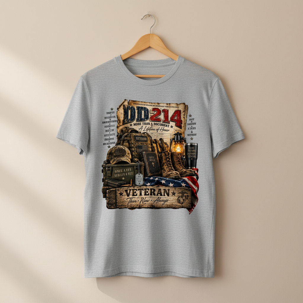 DD214 Veteran Honor hanger mockup