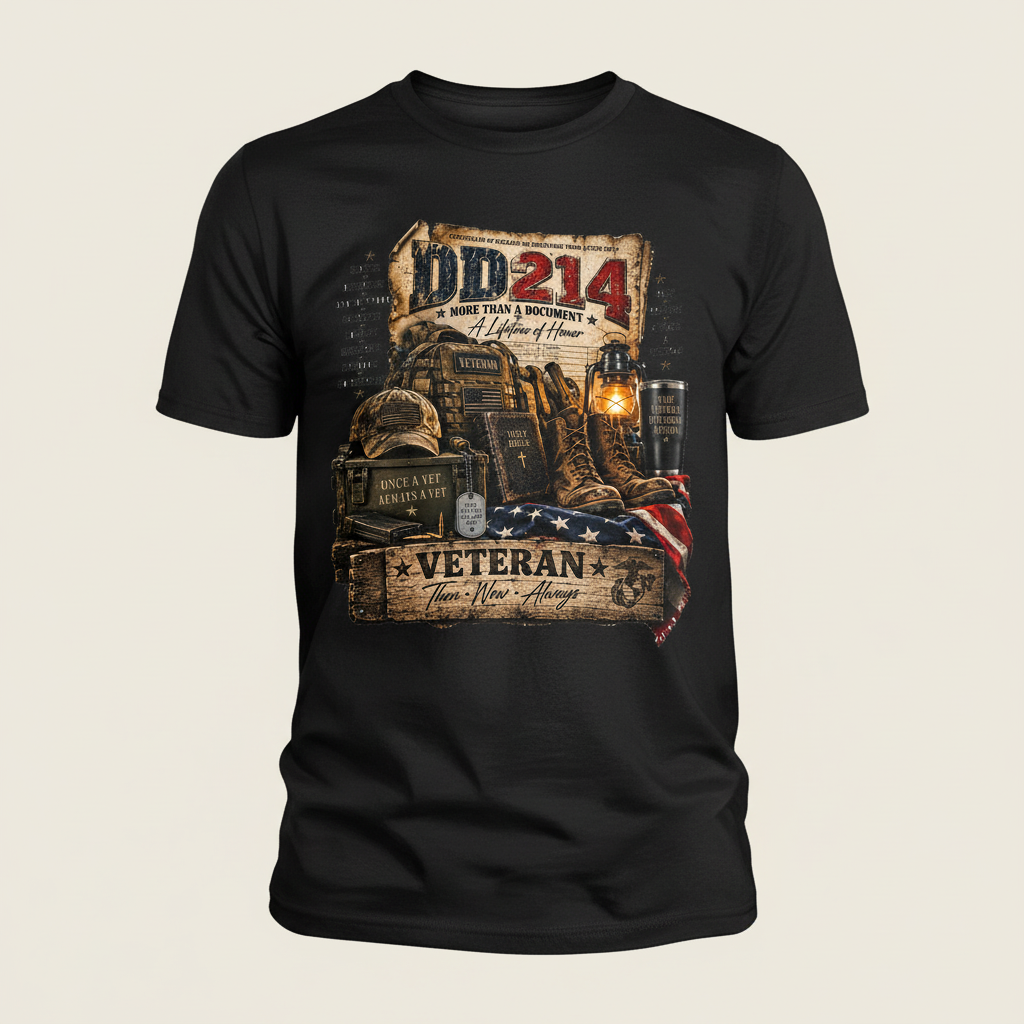 DD214 Veteran Honor shirt mockup