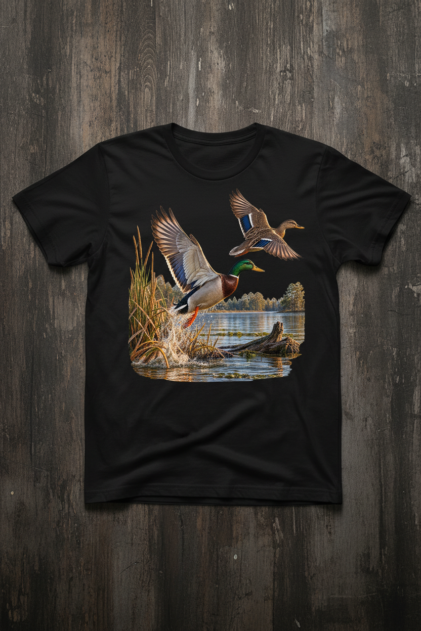 Flying Mallards Flat Lay