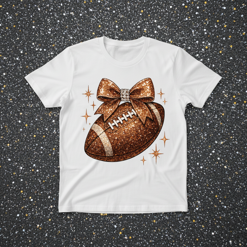 Glitter Football Flat Lay