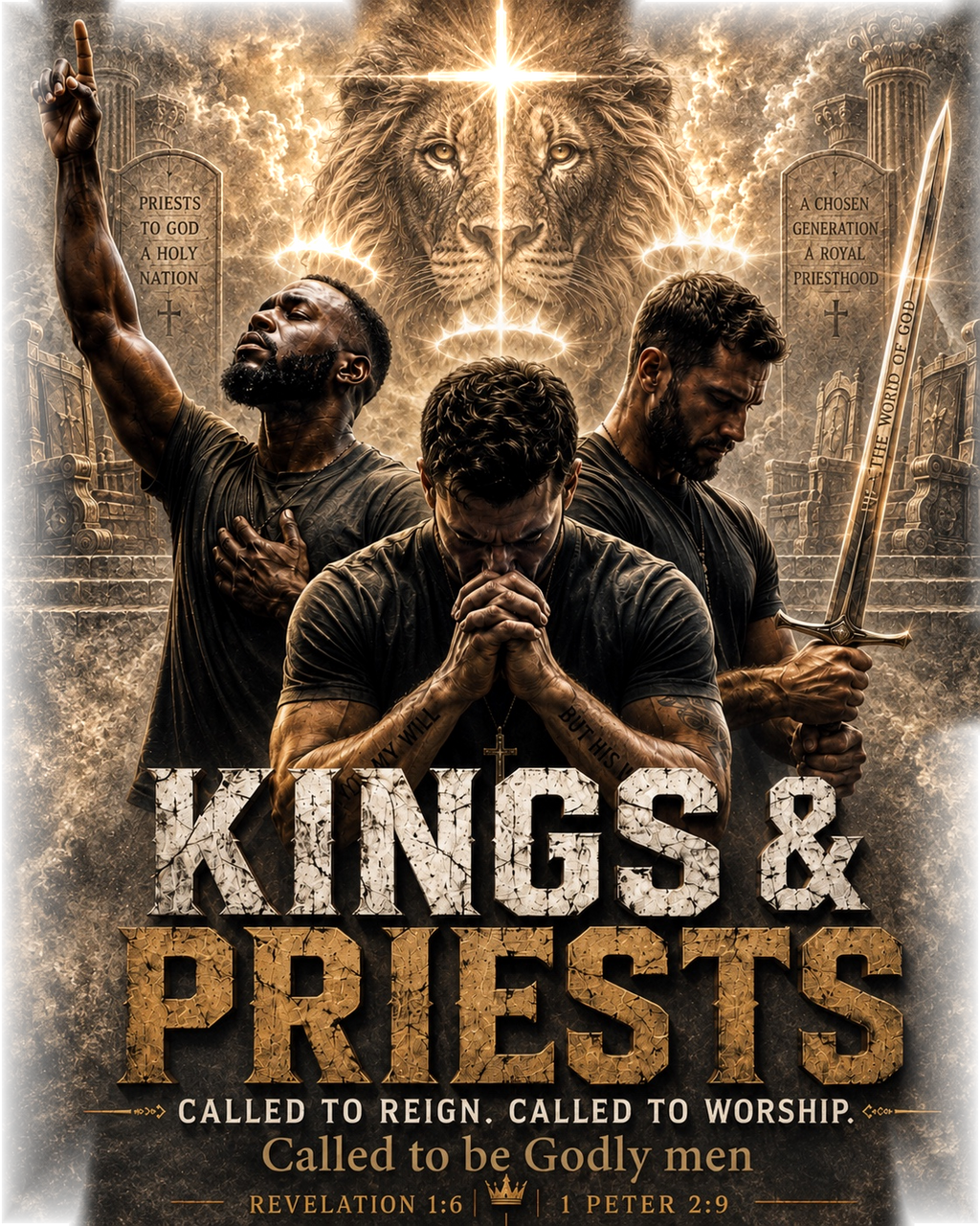 Kings & Priests T-Shirt – Called to Reign, Called to Worship – DTF Print