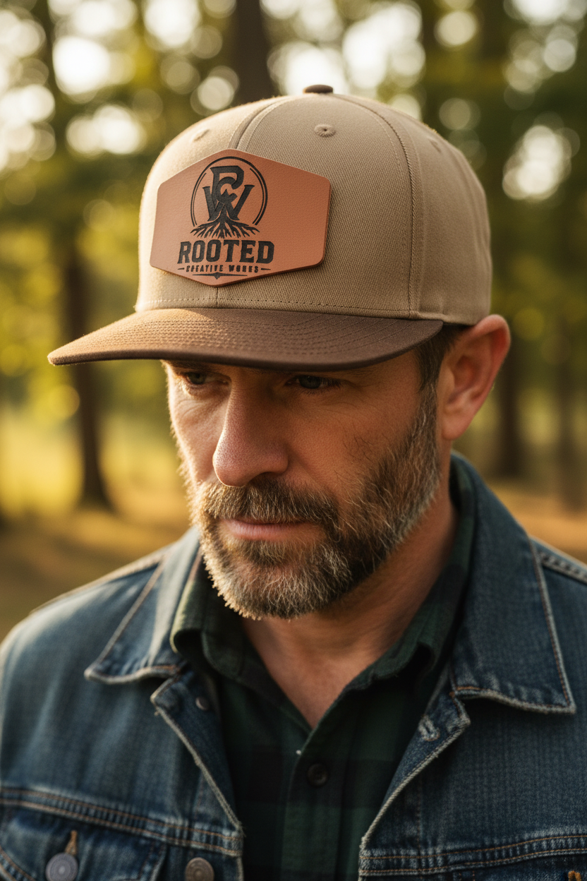 Leather Patch Hat Mockup