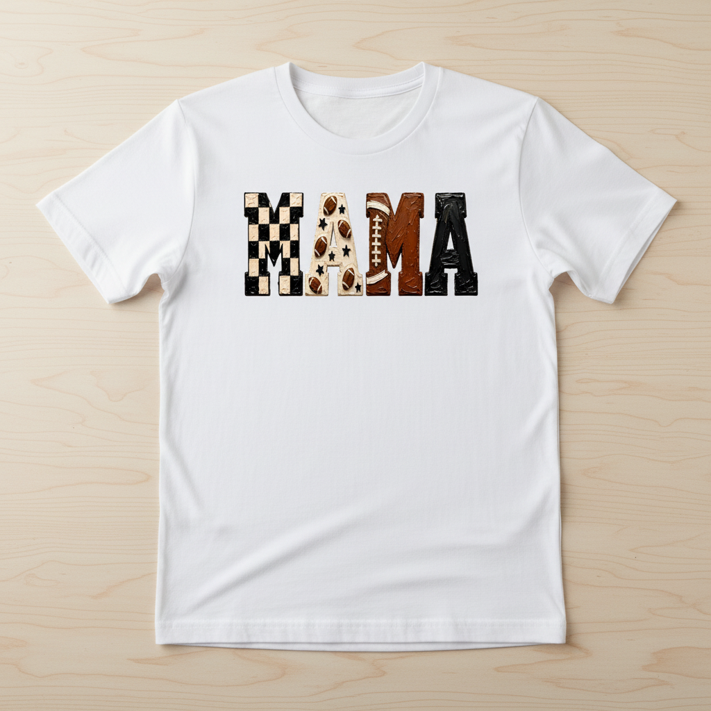 Mama Football Flat Lay