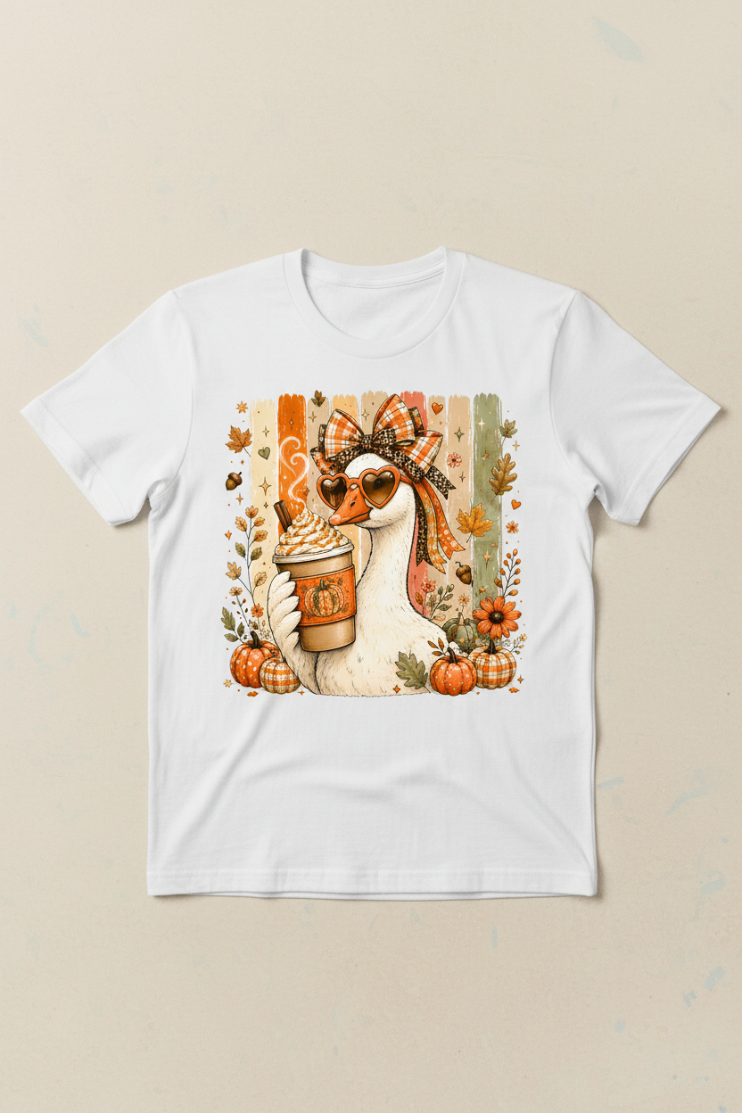 Preppy Fall Goose Flat Lay