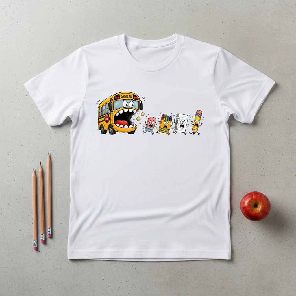 School Bus Flat Lay