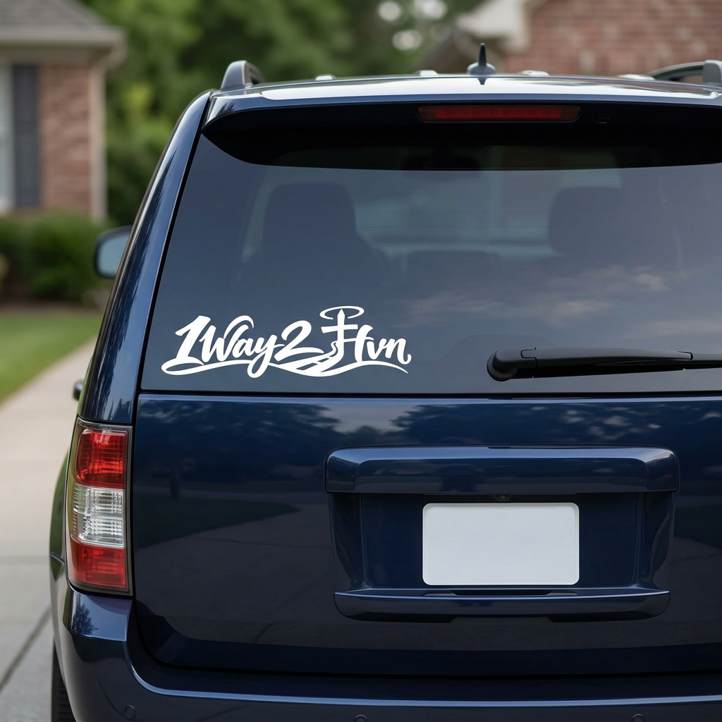 SUV rear-window decal mockup
