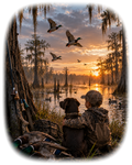 Swamp Mallard Boy and Dog T-Shirt – Duck Hunting DTF Print