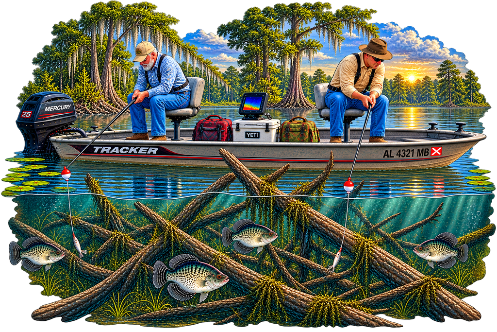 Vintage Crappie Fishing T-Shirt – Panfish Angler DTF Print